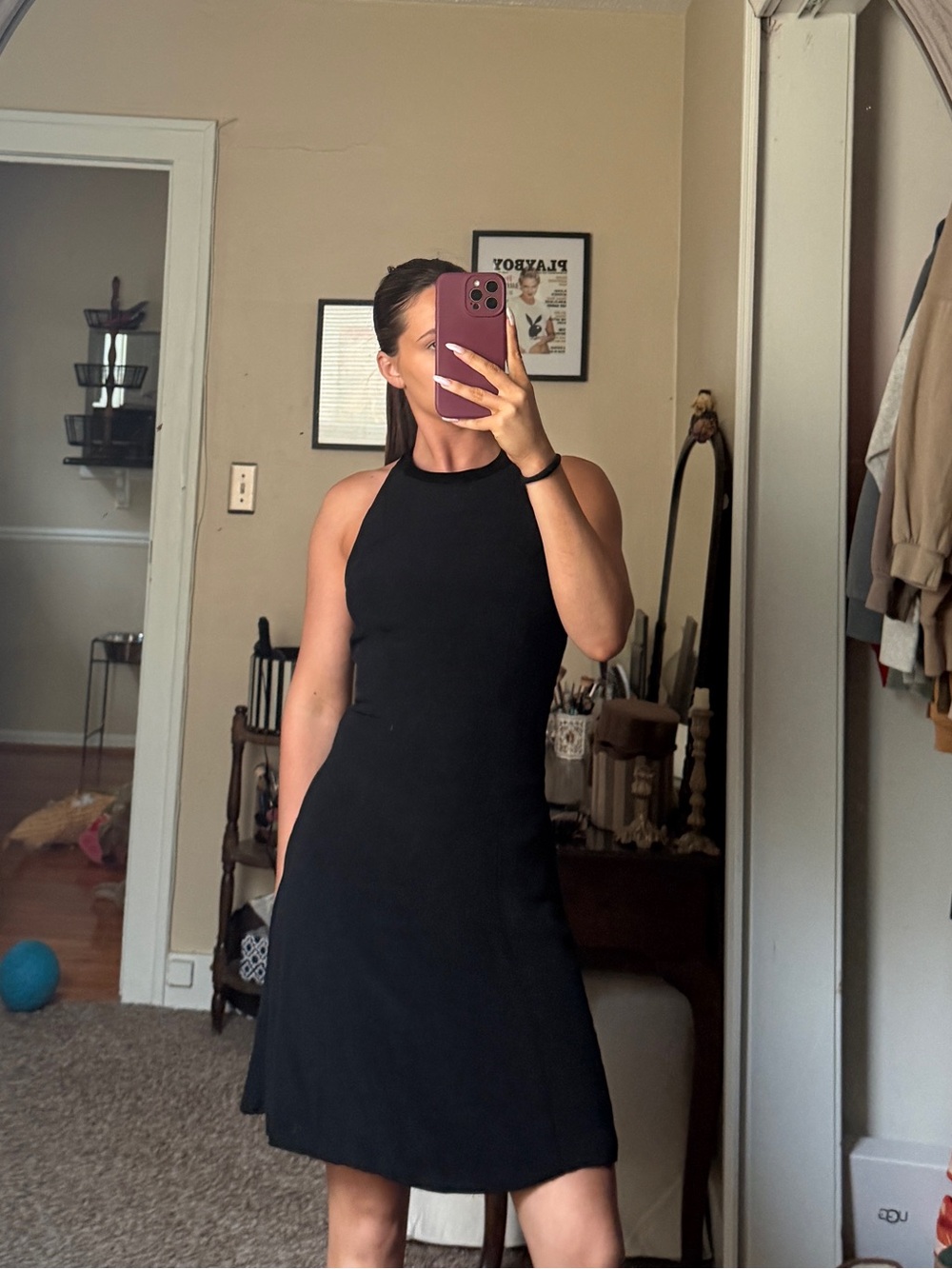 Donna Ricco Black Halter Mini Dress